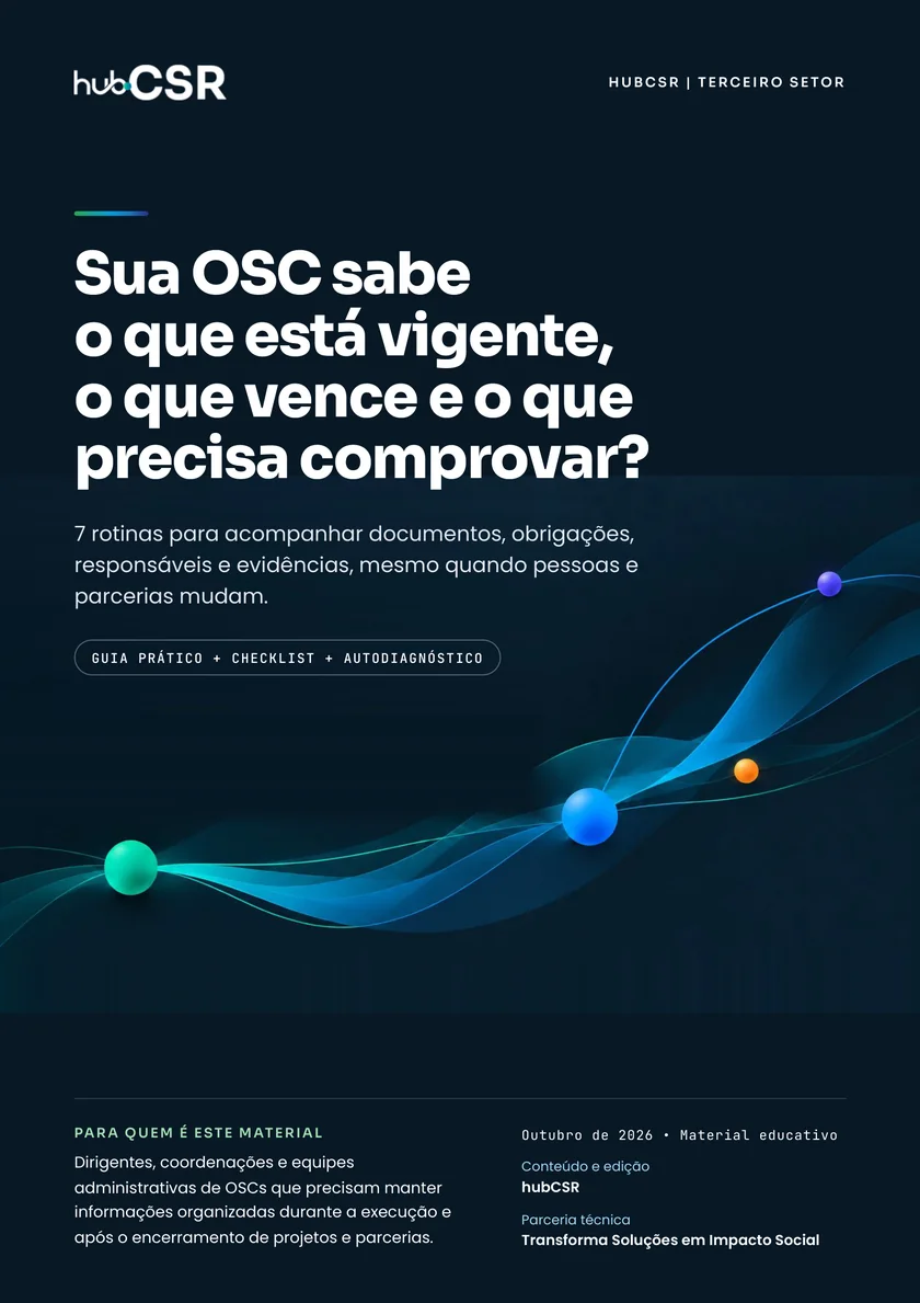 Capa do guia: Sua OSC sabe o que está vigente, o que vence e o que precisa comprovar?